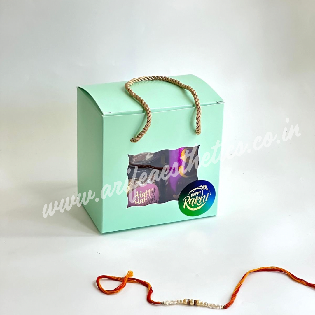 Hamper Bag / Box With Handle 6inch Mint Green (10pcs)