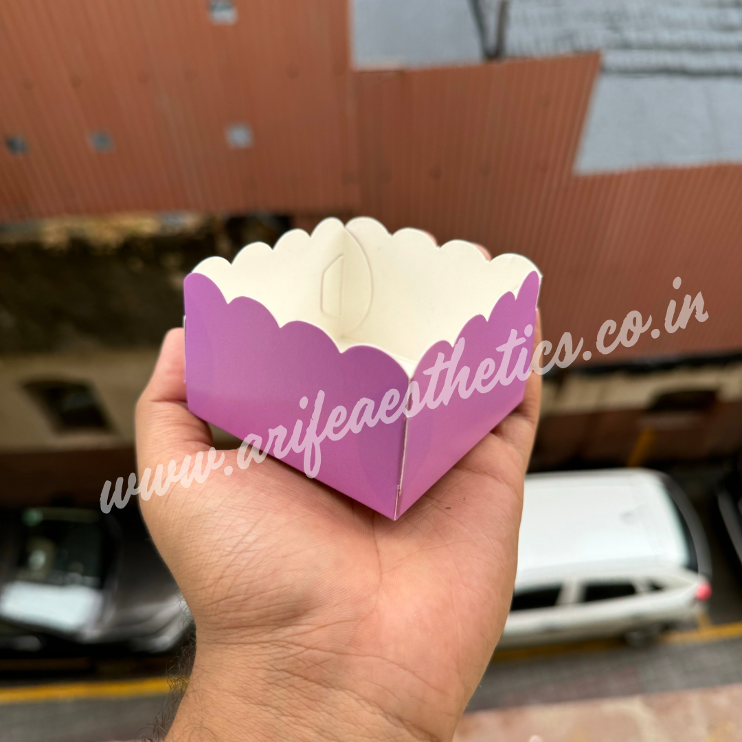 Single Brownie / Donut Box Lilac 10pc