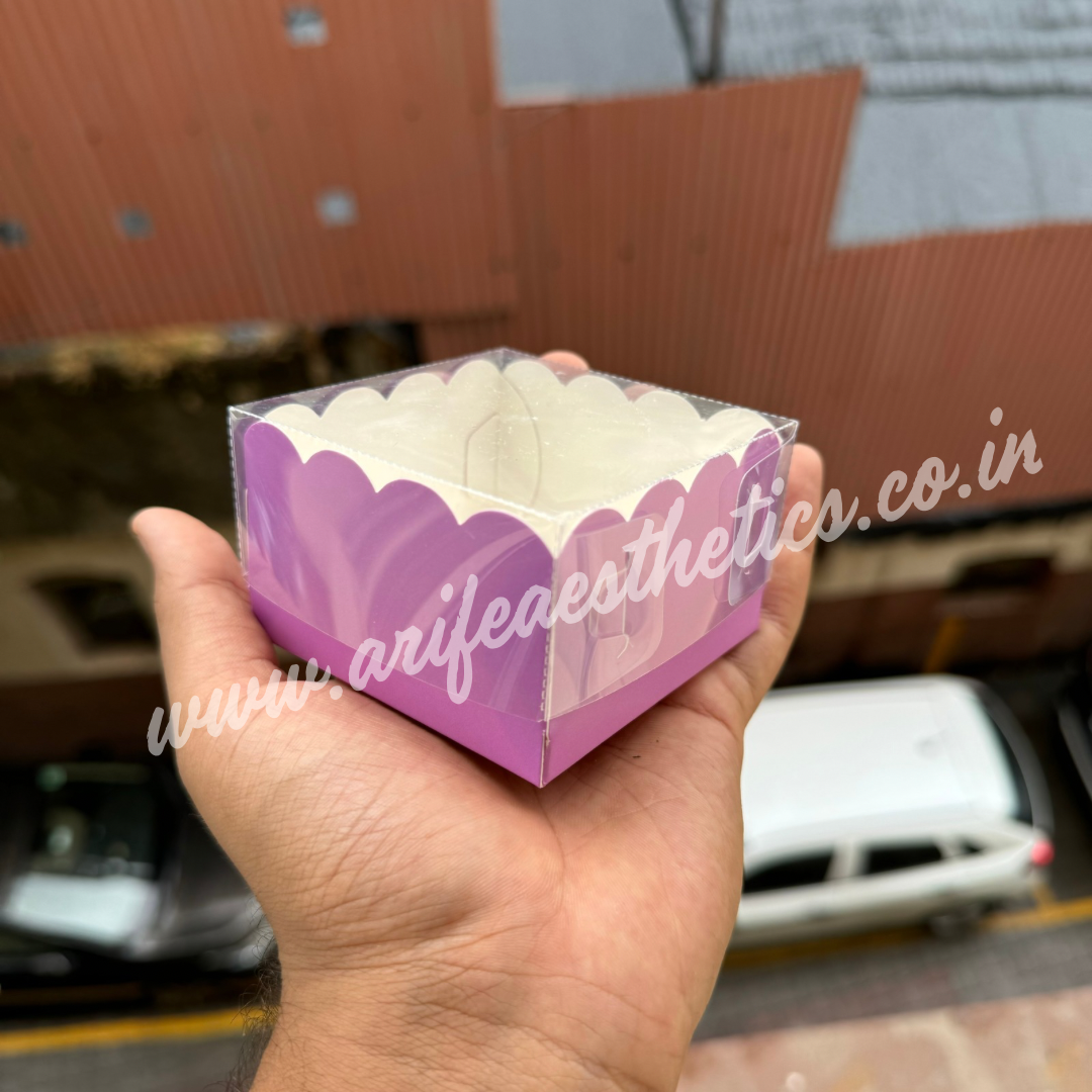 Single Brownie / Donut Box Lilac 10pc