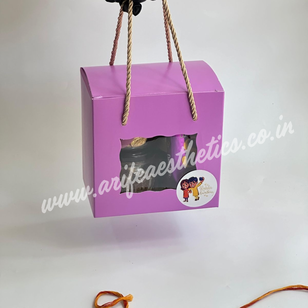 Hamper Bag / Box With Handle 6inch Purple (10pcs)