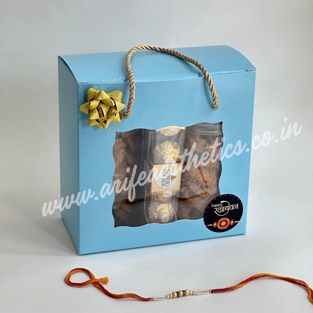 Hamper Bag / Box With Handle 10inch Blue (10pcs)