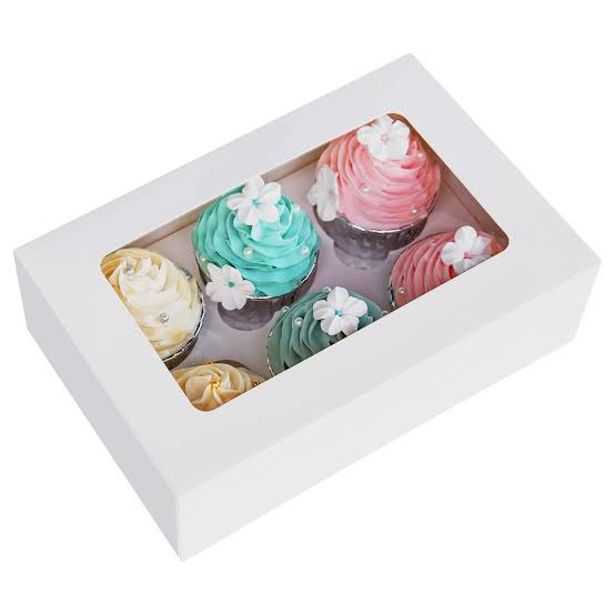 6 Cavity Cupcake Box Window