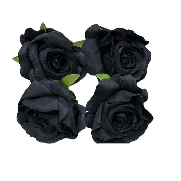 Medium Rose Artificial Flower - 4 Pc Pack