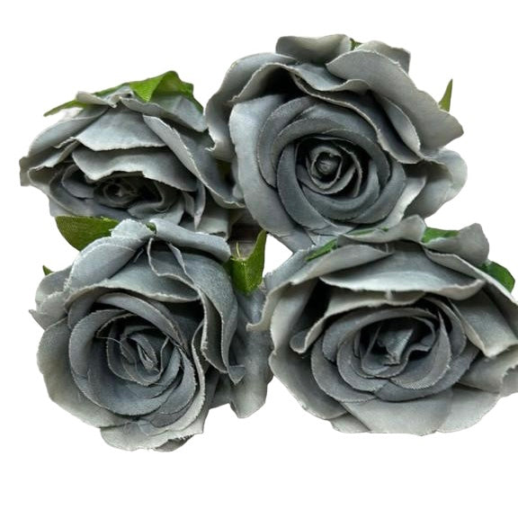 Medium Rose Artificial Flower - 4 Pc Pack