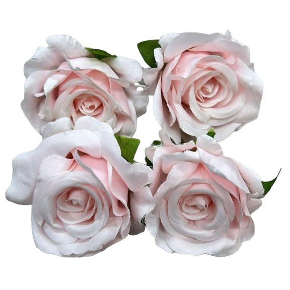 Medium Rose Artificial Flower - 4 Pc Pack