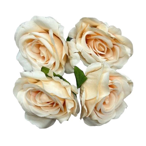 Medium Rose Artificial Flower - 4 Pc Pack