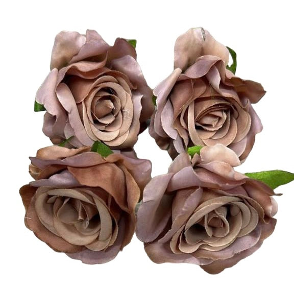 Medium Rose Artificial Flower - 4 Pc Pack